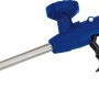 LUX PU-Schaumpistole Comfort, blaue Pistole mit silberfarbener Lanze und ergonomischem Griff.