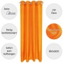 Arsvita Gardine Alessia, 2er-Pack, blickdicht, orange, 140x145 cm mit Ösen.