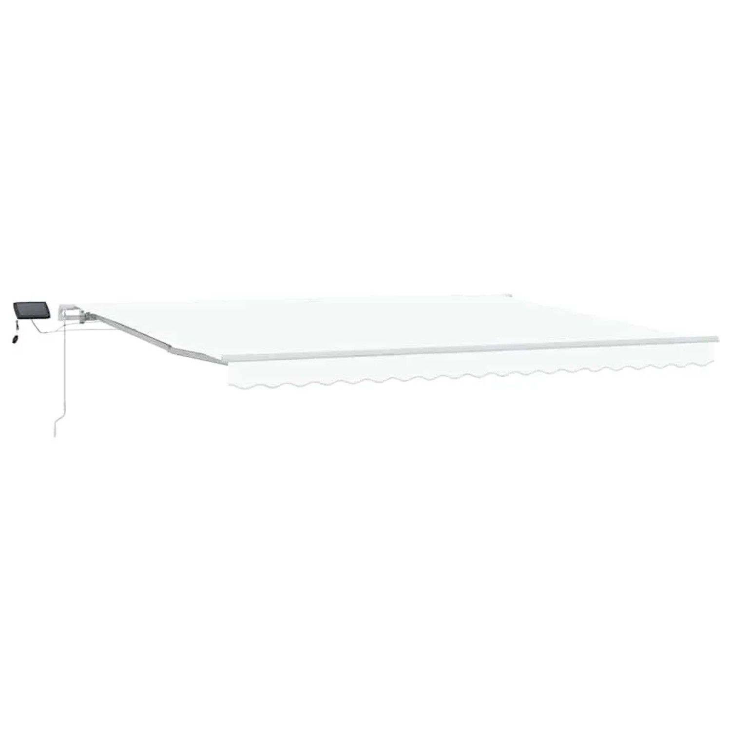 vidaXL Einziehbare Markise Weiß 450 x 350 cm Stoff und Stahl 3331138