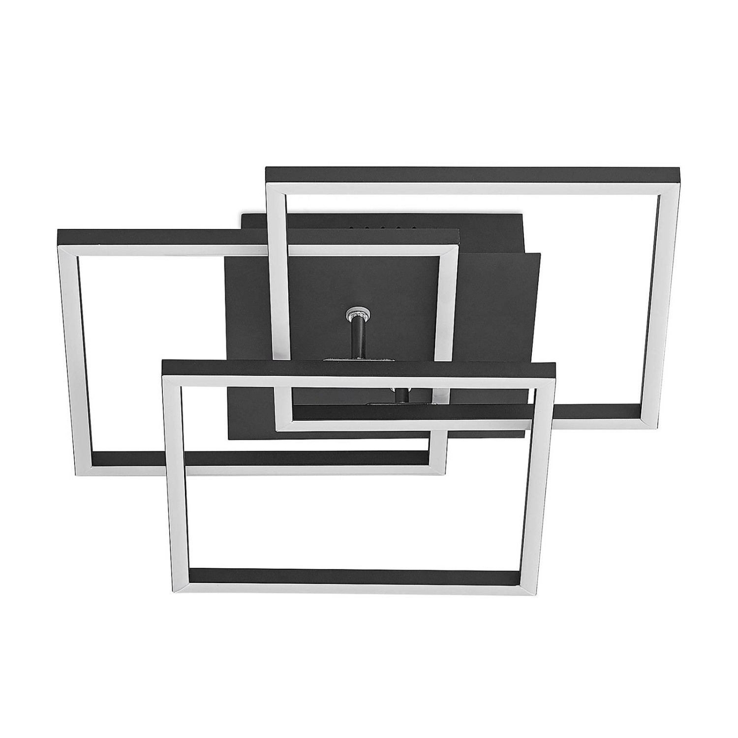 Lindby LED Deckenleuchte Qiana 8032536 Dimmbar mit Leselampe Modern in Schw günstig online kaufen