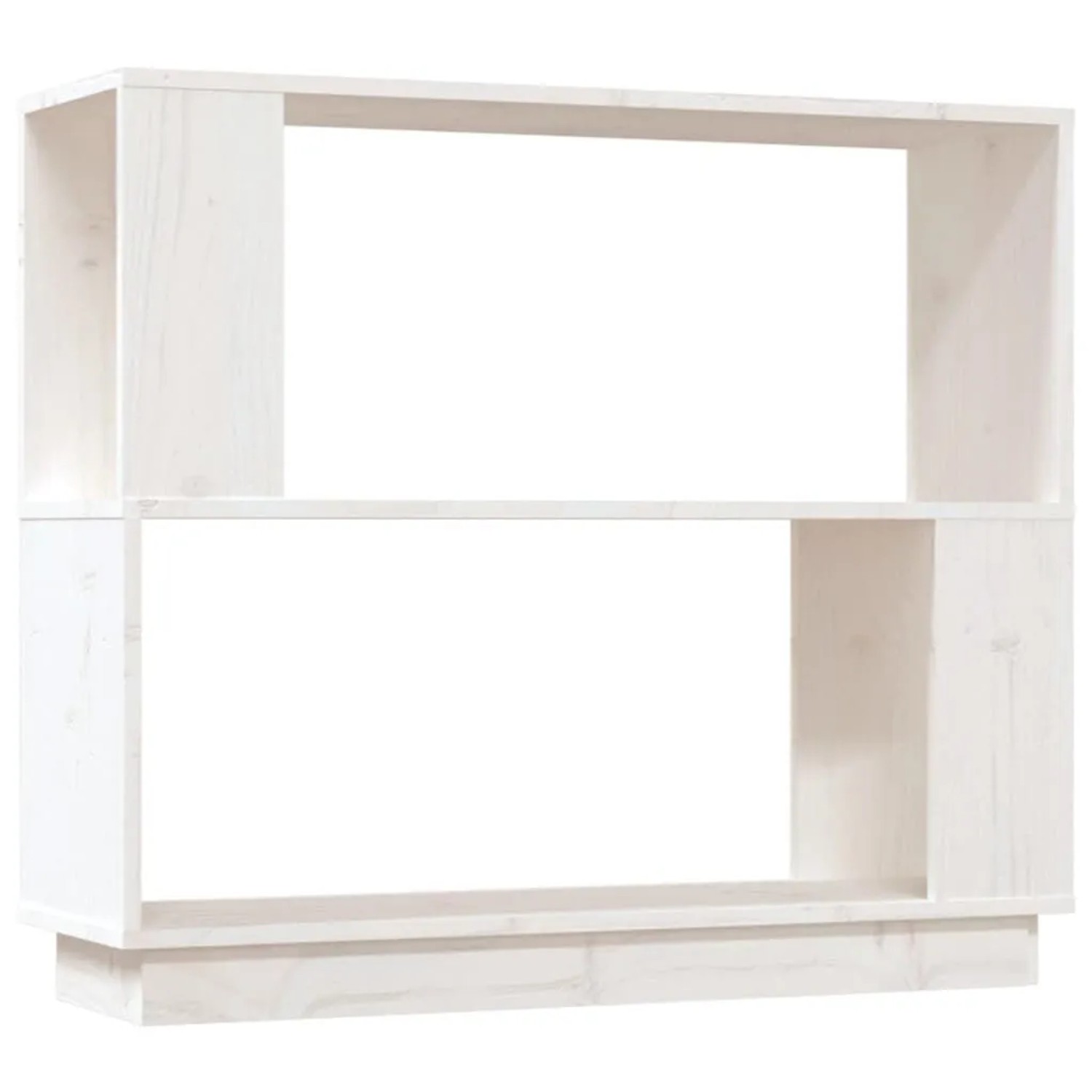 vidaXL Bücherregal/Raumteiler Weiß 80x25x70 cm Massivholz Kiefer 814050 günstig online kaufen