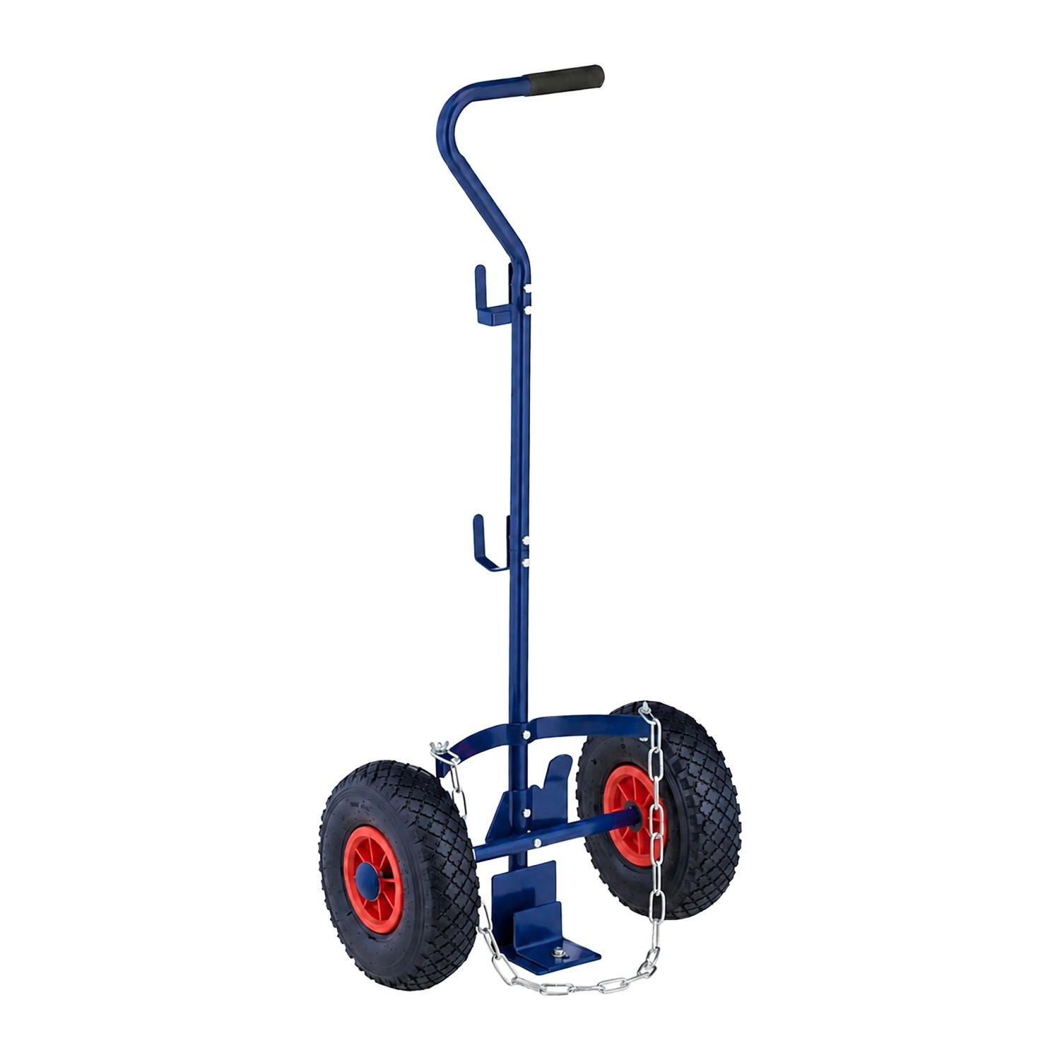 Relaxdays Gasflaschenwagen Stahl Blau Verstellbar 100 cm x 44 cm x 25 cm 15 kg