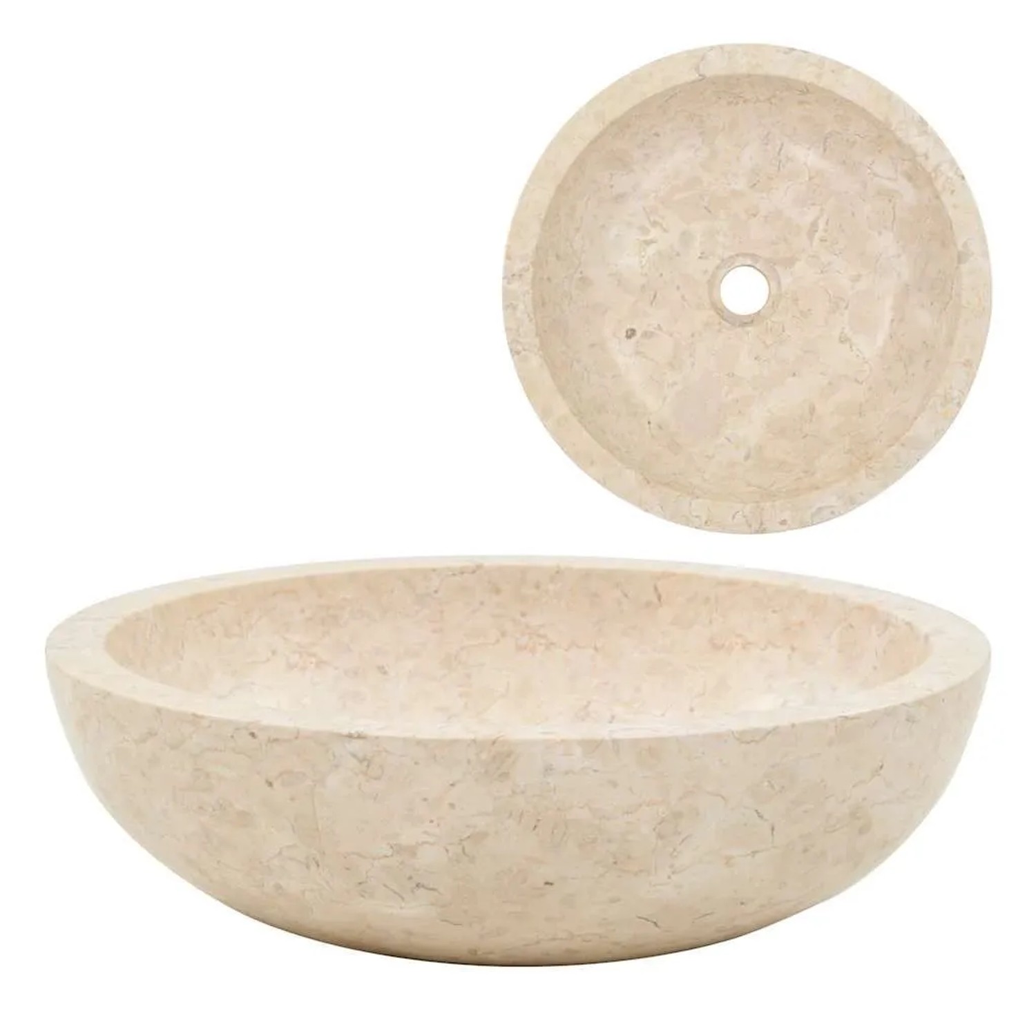 vidaXL Waschbecken 40x12 cm Marmor Creme 142775 günstig online kaufen