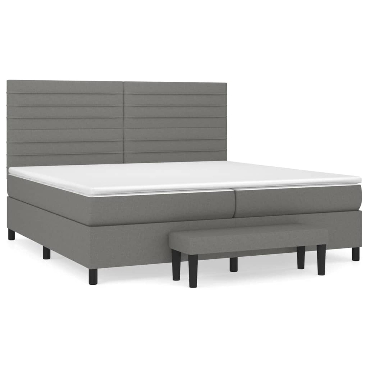 vidaXL Boxspringbett mit Matratze Dunkelgrau 200x200 cm Stoff1371459 günstig online kaufen