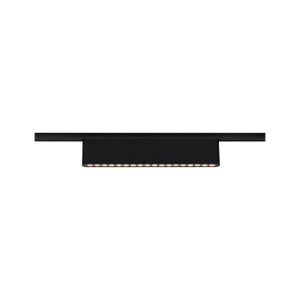 Schwarze Paulmann Zelos URail LED-Lightbar, 3-stufig dimmbar, warmweißes Licht, mattes Aluminium für Schienensysteme.