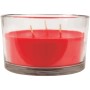 HS Candle Duftkerze Cocktail Edition Daiquiri Strawberry im Glas mit rotem Wachs und drei Dochten.