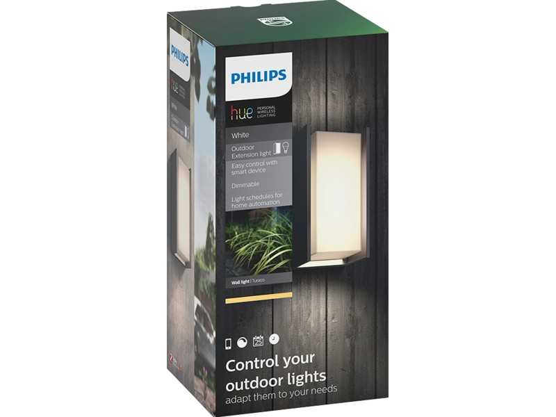 Philips Hue LED-Wandleuchte Turaco E27 Anthrazit 21,2 cm x 11,8 cm x 10,1 cm