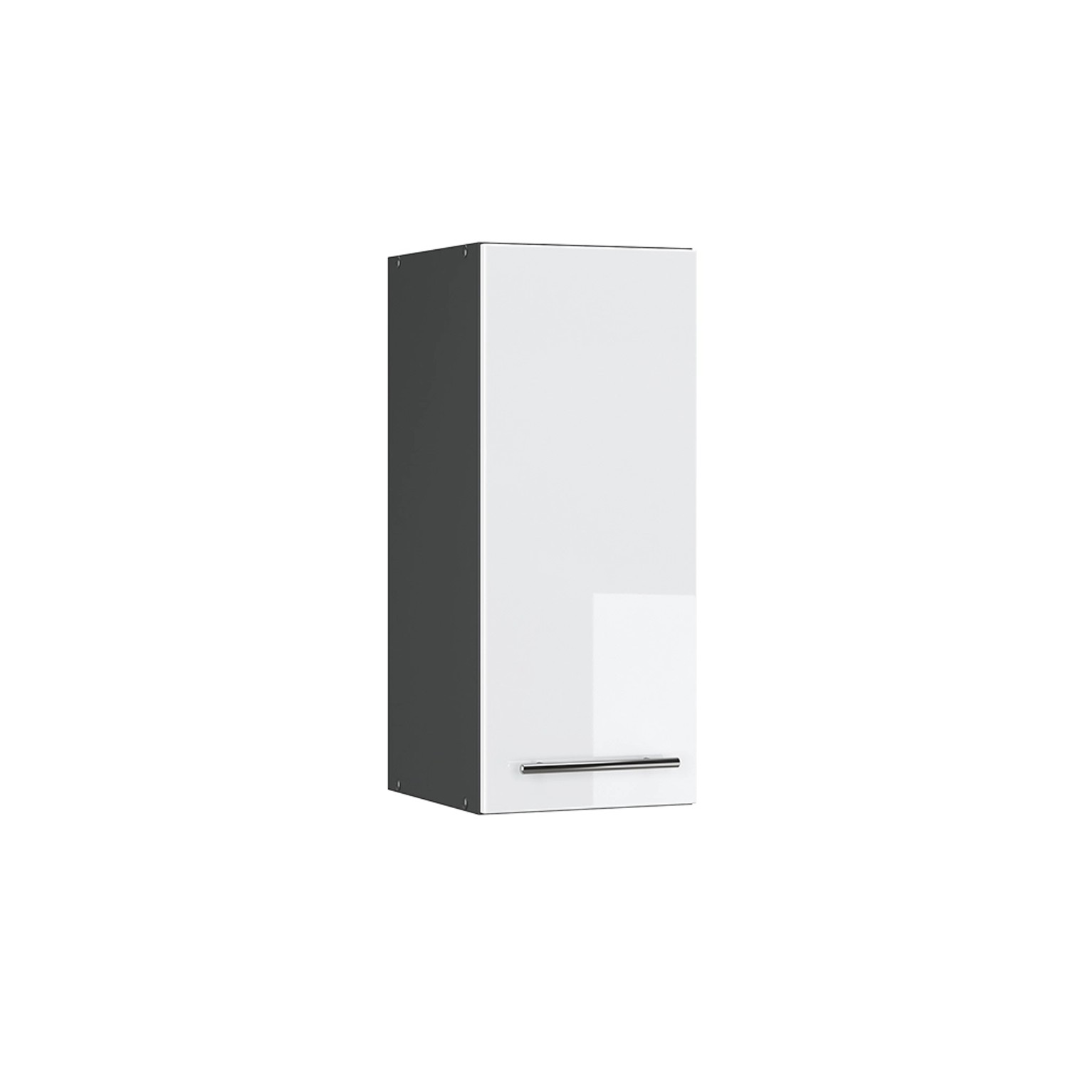 Vicco Hängeschrank Fame-Line Hängender Küchenschrank Weiß Hochglanz/Anthrazit 30 cm