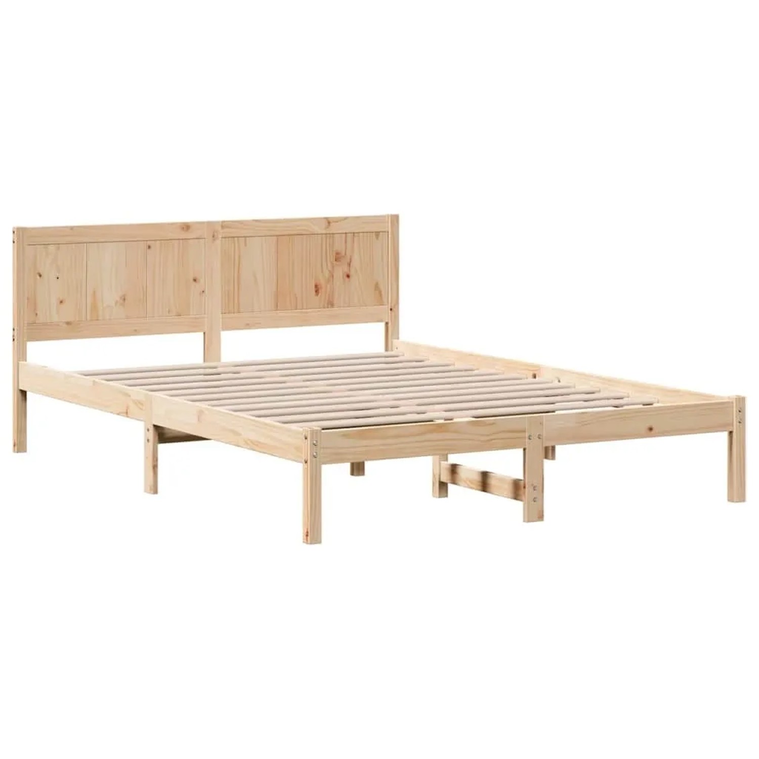 vidaXL Bettgestell Braun 150 x 200 cm Massivholz Kiefer 872185 günstig online kaufen