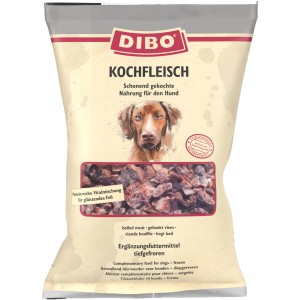 Dibo Kochfleisch für Hunde, 2kg Packung. Frostfutter für eine ausgewogene BARF-Ernährung.