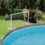 Summer Waves Wasser Fußballtor-Set am Poolrand für Spiel & Spaß im Wasser.