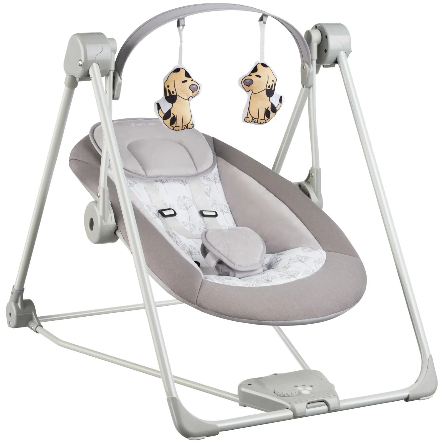 Tectake Babyschaukel  Dogs Klappbar  Truespeed Technologie Mit 5 Geschwindigkeitsstufen Timerfunktion Mit Drei Zeiteinstellungen und Abschaltautomatik