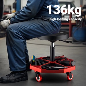Wiltec Werkstatthocker Mit Ablage 136Kg Rollhocker Arbeitshocker Drehhocker