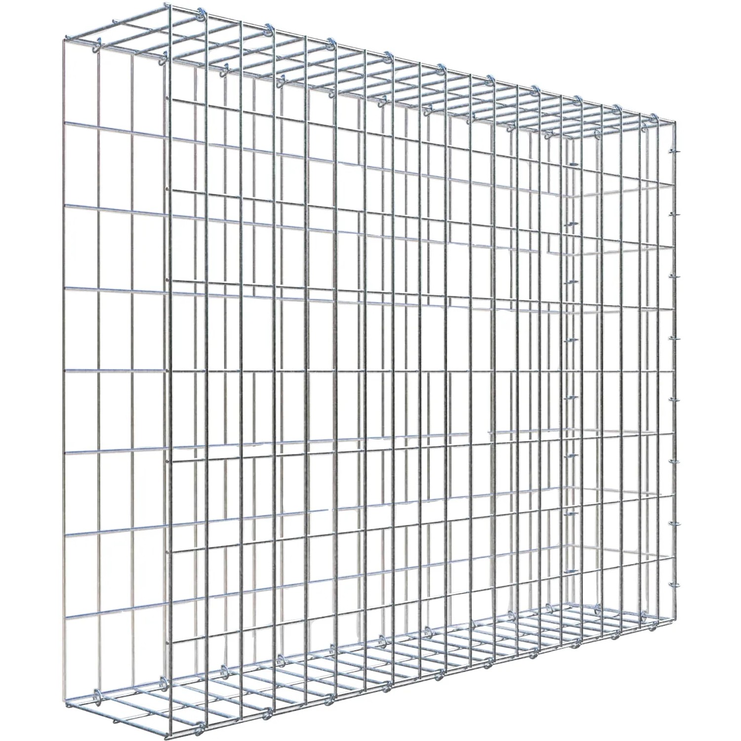 Gabiona C-Ring-Gabione-Anbaukorb Typ 2 80 x 100 x 20 cm Maschenw 5 x 10 cm