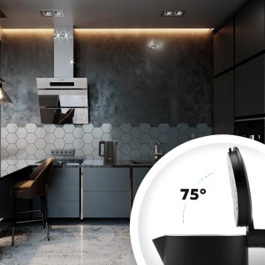 Balter Wasserkocher Edelstahl mit Temperatureinstellung Doppelwand Design BPA Frei Schwarz