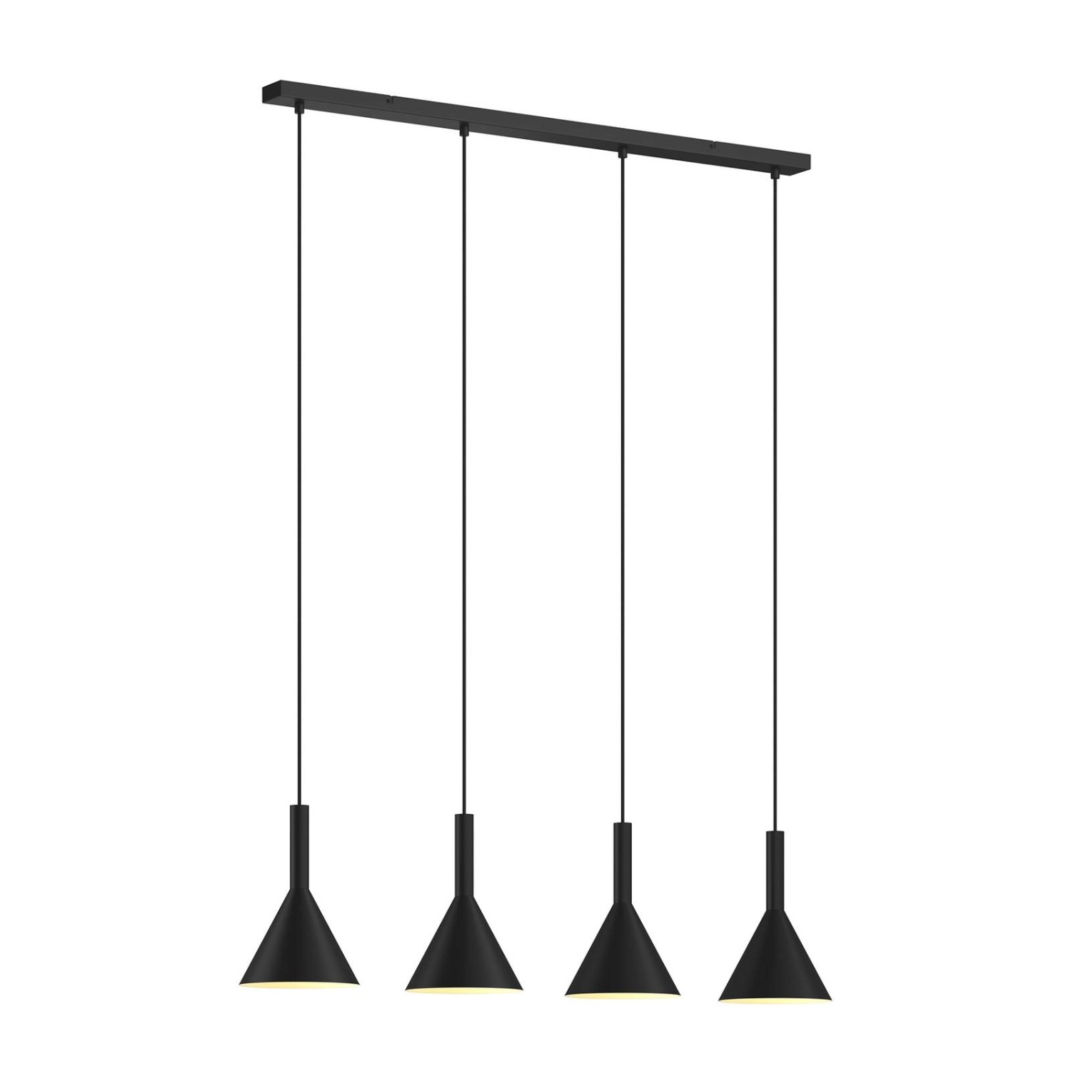 Arcchio Pendelleuchte Tadej 9626133 Modern in Schwarz aus Metall 4-flammig günstig online kaufen
