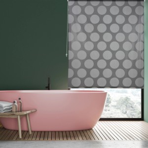 Relaxdays Duschrollo Kunststoff Aluminium Grau Wasserabweisend 120 cm x 240 cm
