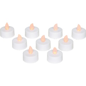 9er Set LED-Teelichter in Warmweiß für stimmungsvolle Weihnachtsdeko im Innenbereich.