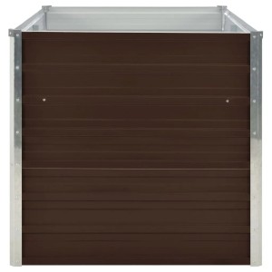 Braunes vidaXL Hochbeet aus Stahl, 160x80x77 cm, ideal für Garten und Terrasse.