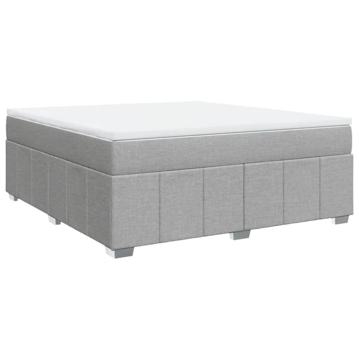 vidaXL Boxspringbett mit Matratze Hellgrau 180x200 cm Stoff 3285491