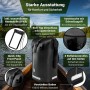 Schwarzer, wasserdichter SCANDIC NATURE Rucksack Pioneer 55L für Outdoor, Wandern und Trekking.