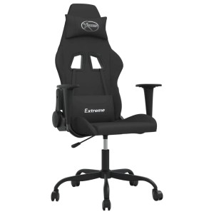 vidaXL Gaming-Stuhl mit Massagefunktion Schwarz Stoff 345472