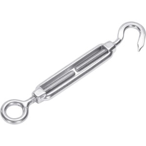 Spannschloss Haken M6 x 110 mm, verzinkt, zum Spannen von Seilen & Schnüren.