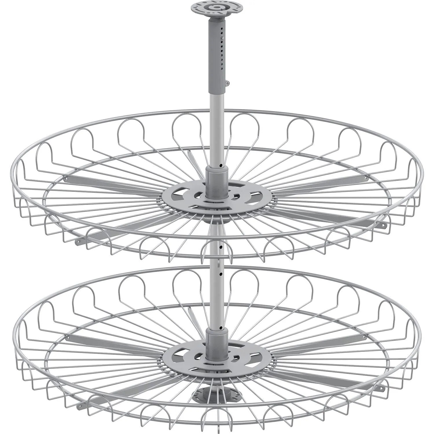 Vauth-Sagel Eckschrank-Drehboden Cor Wheel 4/4-Kreis Classic 720 mm Silber