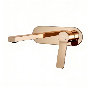 Emke Wand Waschtischarmatur Inklusive Grundkörper 288 x 210 x 70 mm Rosengold Mischbatterie für Waschbecken