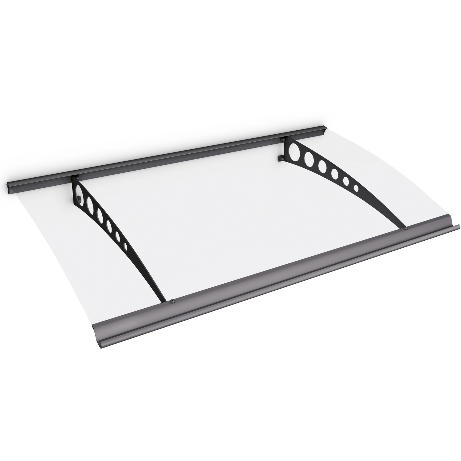 Pultbogenvordach Style Plus 1600 Circle Stahl Anthrazit/Klar 17 x 160 x 90 cm