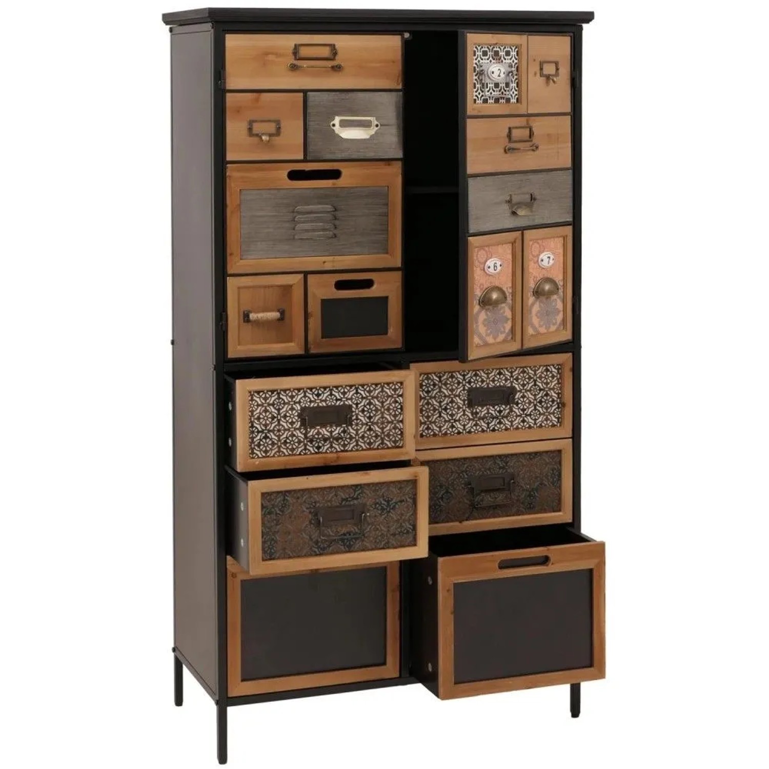 MCW Apothekerkommode O80 Natur/Bunt
