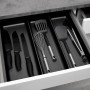 SOTECH ORGA-BOX-2 Multifunktionseinsatz Tiefe 462mm Höhe 50,5mm Für Nobilia Küche Canvas Struktur Anthrazit Breite 509mm_4