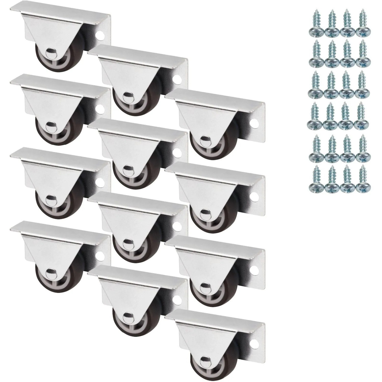 SOTECH 12 x Unterbaurolle TRIER Ø30 Seitliche Montage inkl. Schraubenset