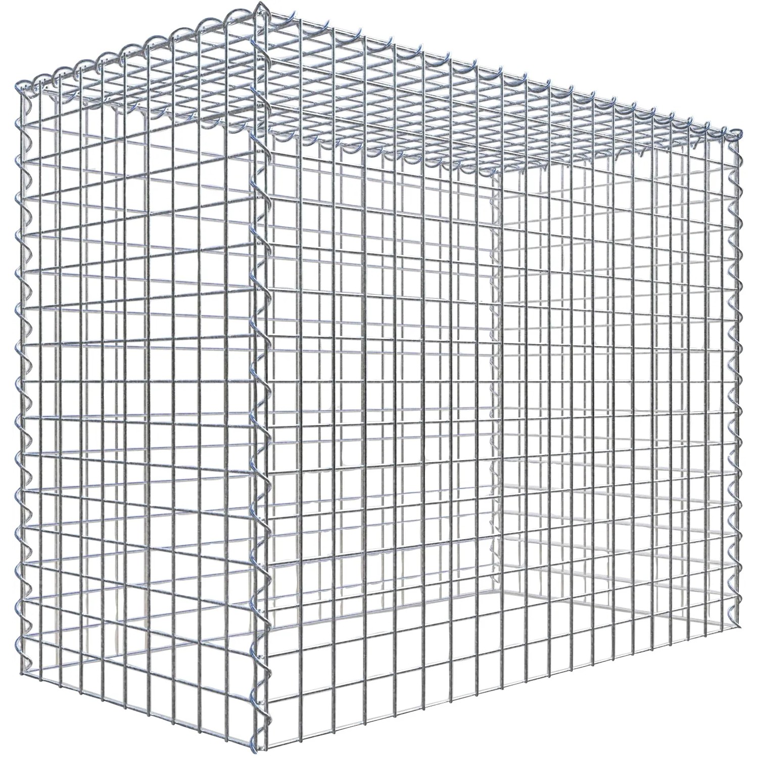 Gabiona Gabione-Anbaukorb Typ 3 80 x 100 x 50 cm Maschenw 5 x 5 cm