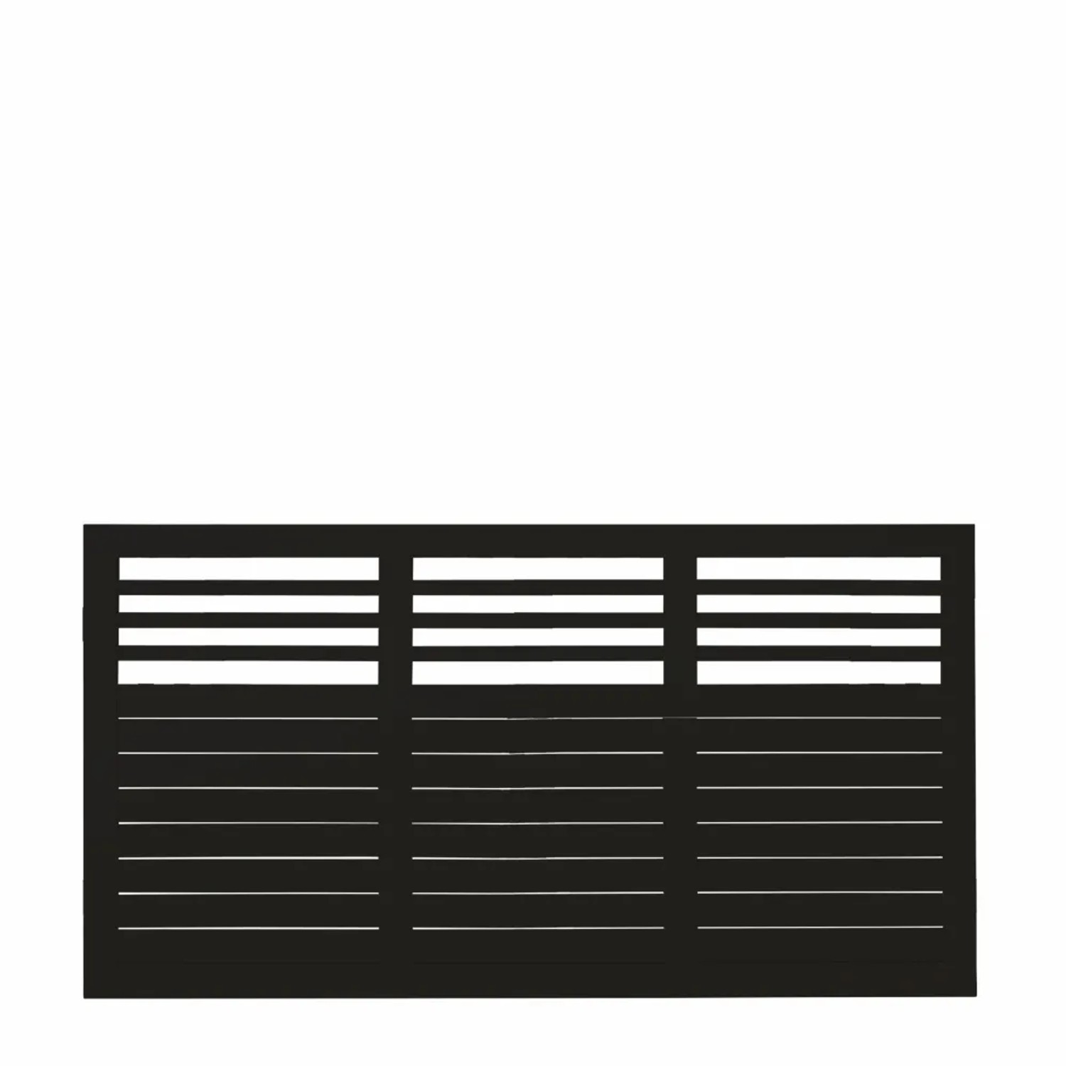 Sichtschutzzaun Decora Nadelholz Schwarz 180 cm x 95 cm