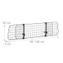 Verstellbares Relaxdays Hundegitter Auto, schwarz, aus Metall und Kunststoff, 92-136 cm breit.
