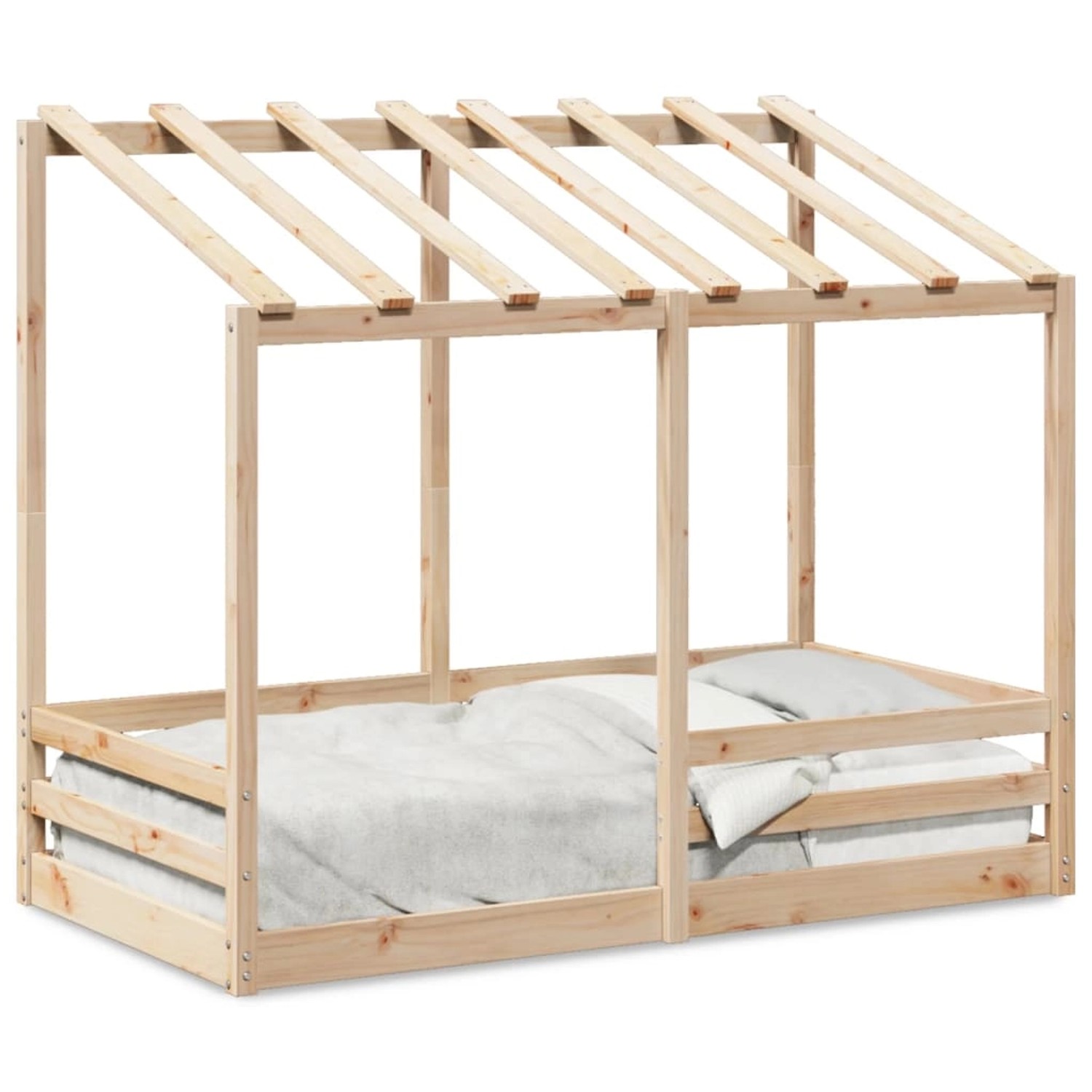 vidaXL Kinderbett mit Dach 70x140 cm Massivholz Kiefer2011760 günstig online kaufen