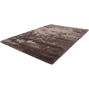 Hochflorteppich Aveiro 660 in Taupe, 80x150 cm. Weicher, handgetufteter Teppich für Wohnräume.