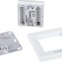 Homematic IP Temperatur- und Luftfeuchtigkeitssensor mit Zubehör zur Hausautomation.