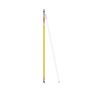 OSRAM LED Röhre T8, warmweiß 3000 K. Eine in gelber Verpackung, eine klare LED-Leuchtstofflampe.