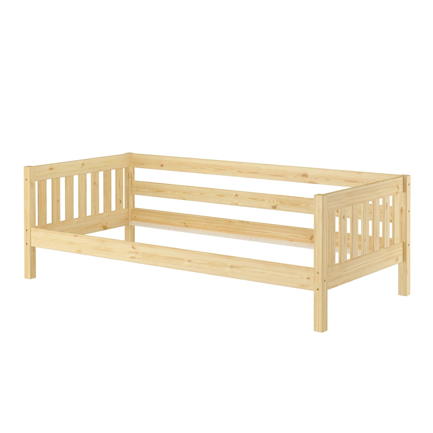 Erst-Holz Gemütliches Kinderbett mit Dreiseitiger Sicherung 90 x 200 cm Kiefer Modell 29 ohne Zubehör