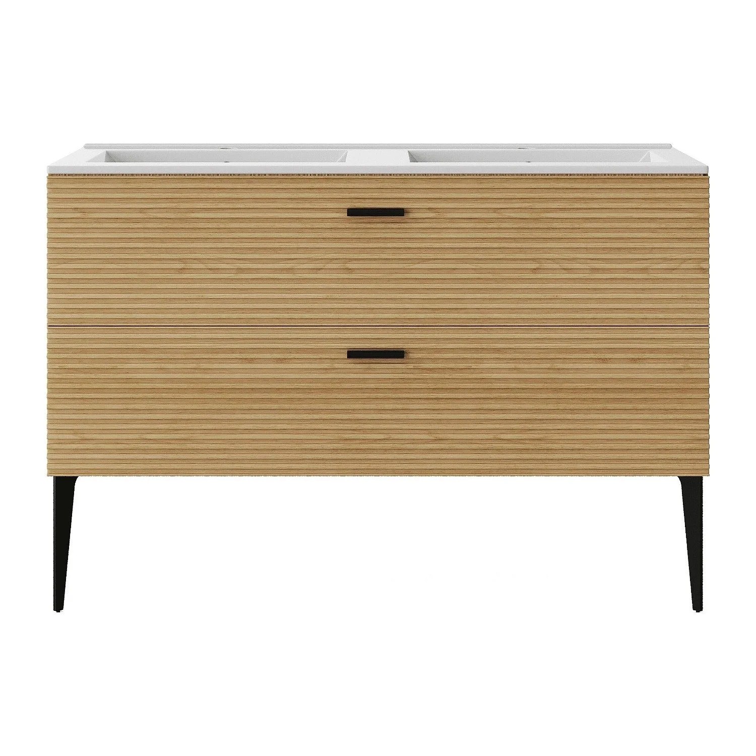 Vente-unique Doppelwaschtisch Sarone Naturfarben Hell 120 cm