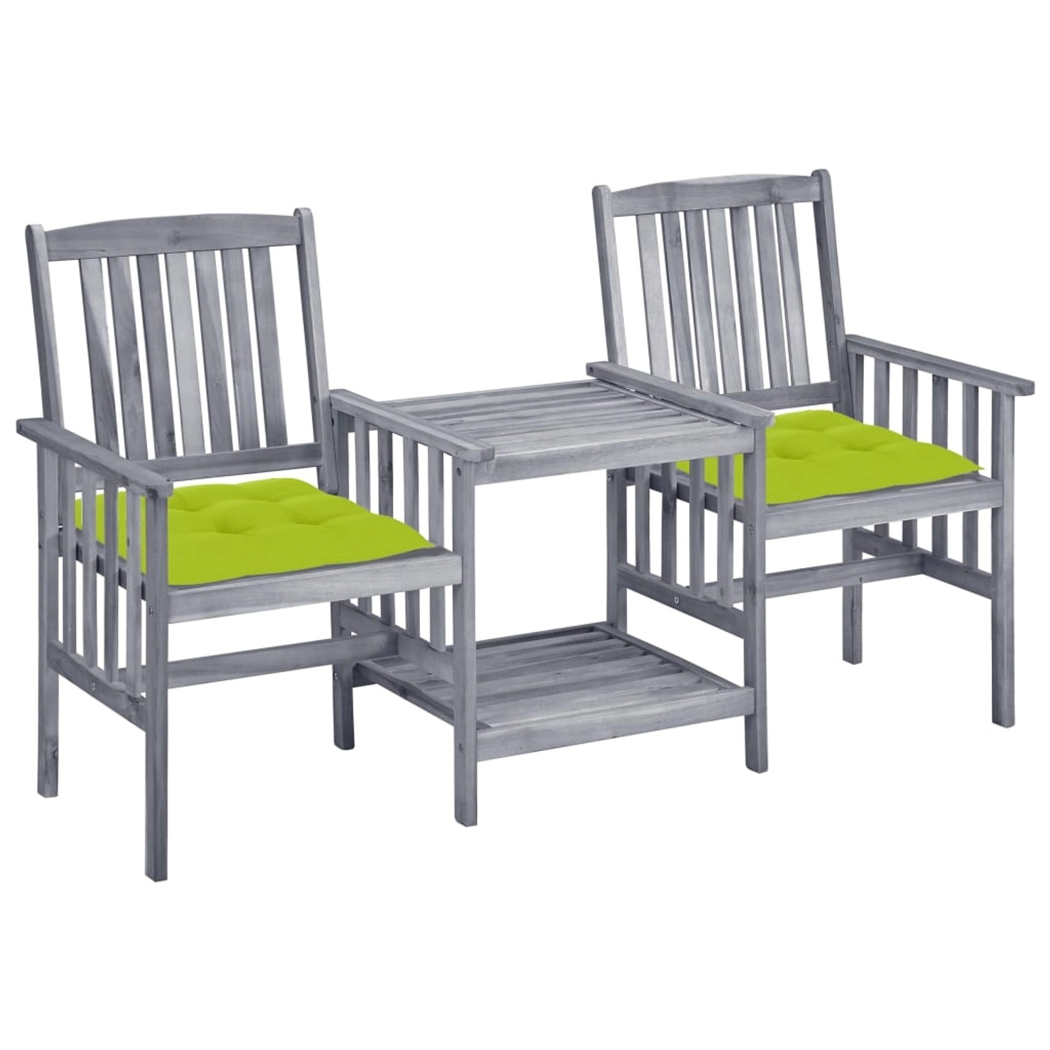 vidaXL Gartenstühle mit Teetisch und Kissen Massivholz Akazie 3061328 günstig online kaufen