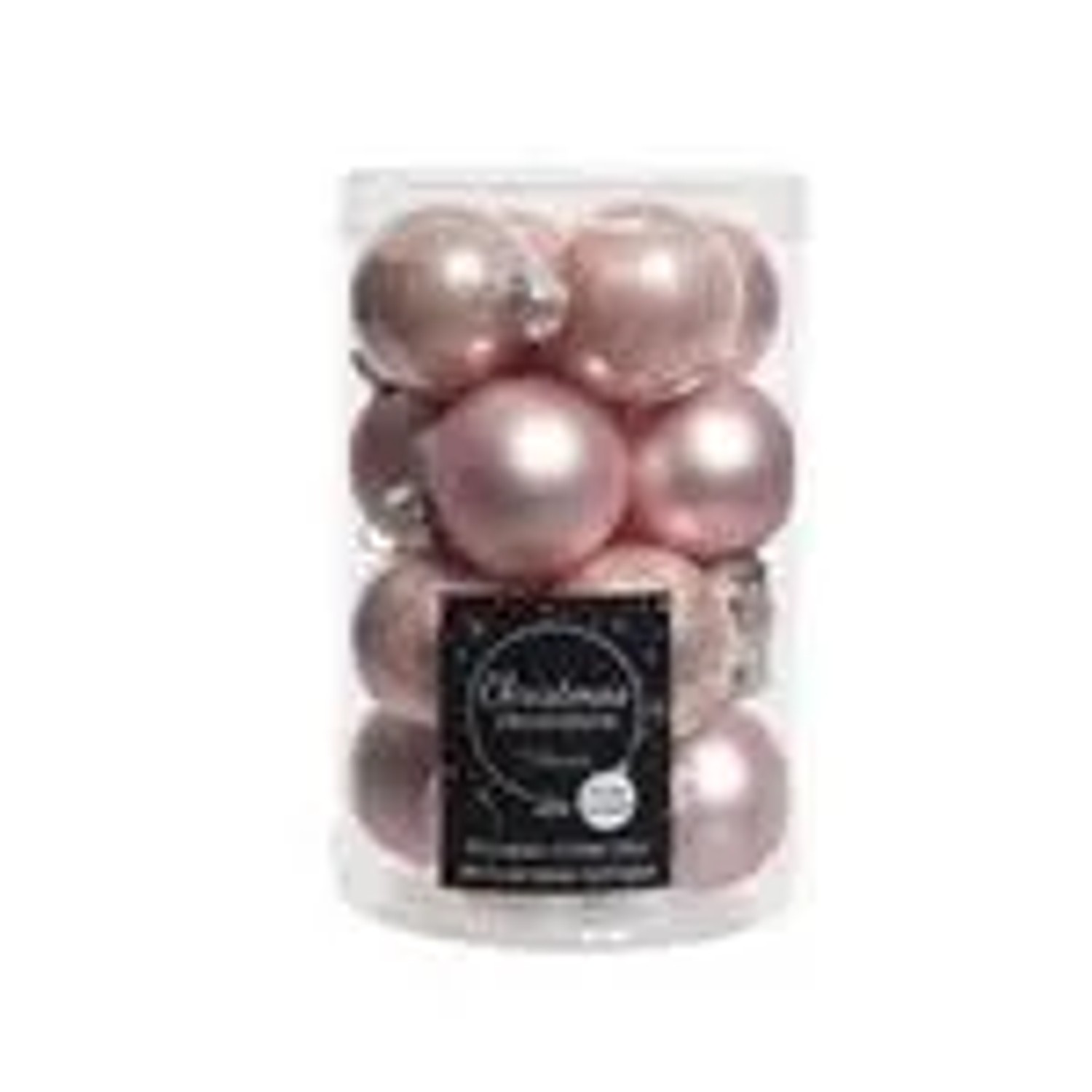 Thumbnail - Kaemingk Weihnachtsbaumkugeln Glas  3,5 cm 16 Stueck Rosa Glanz Matt Mix