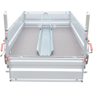 Stema Transportschiene mit Vorderradbügel zur Montage auf einem Autoanhänger.