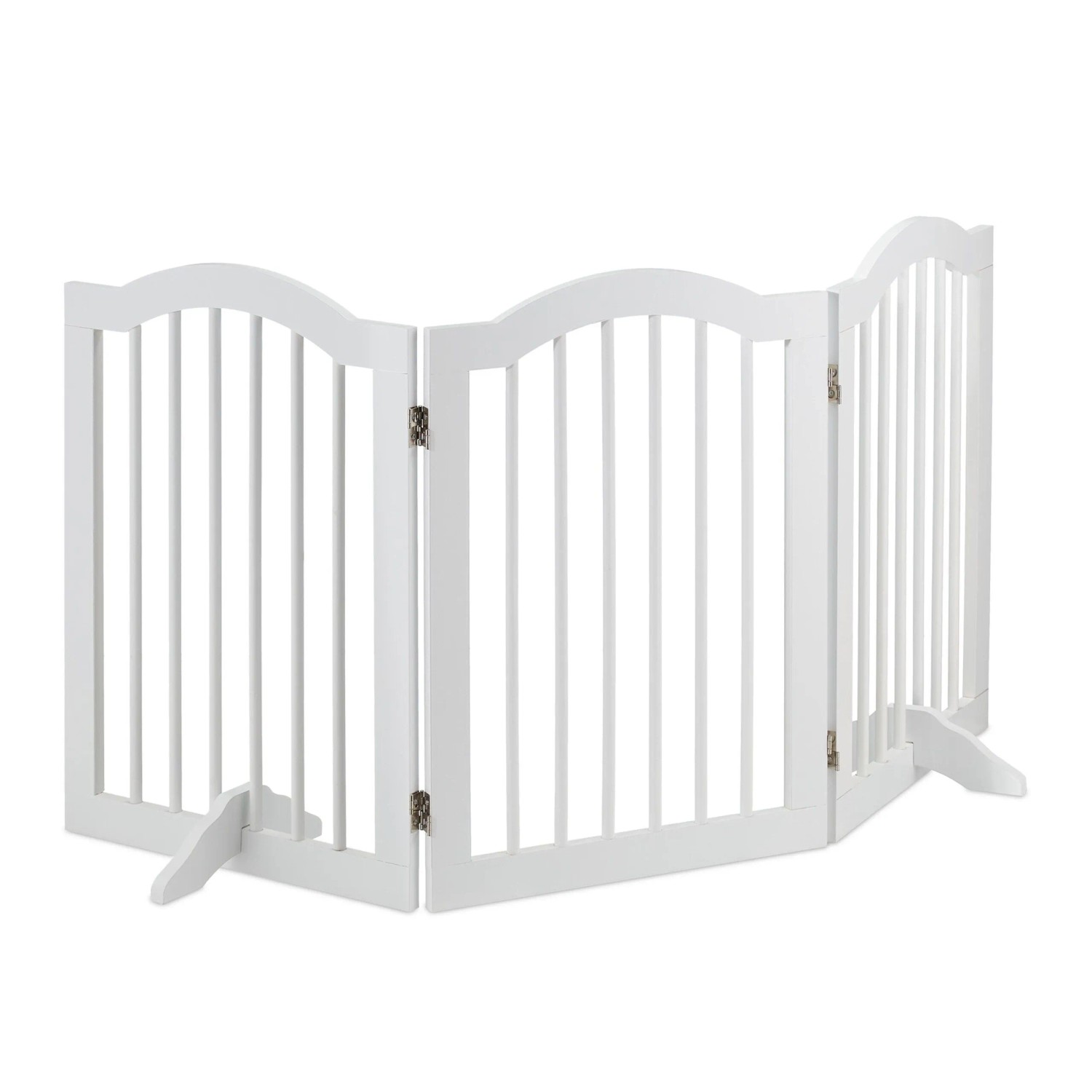 Relaxdays Absperrgitter MDF Bambus Weiß Verstellbar 70 cm x 154 cm x 30 cm 6,1 kg