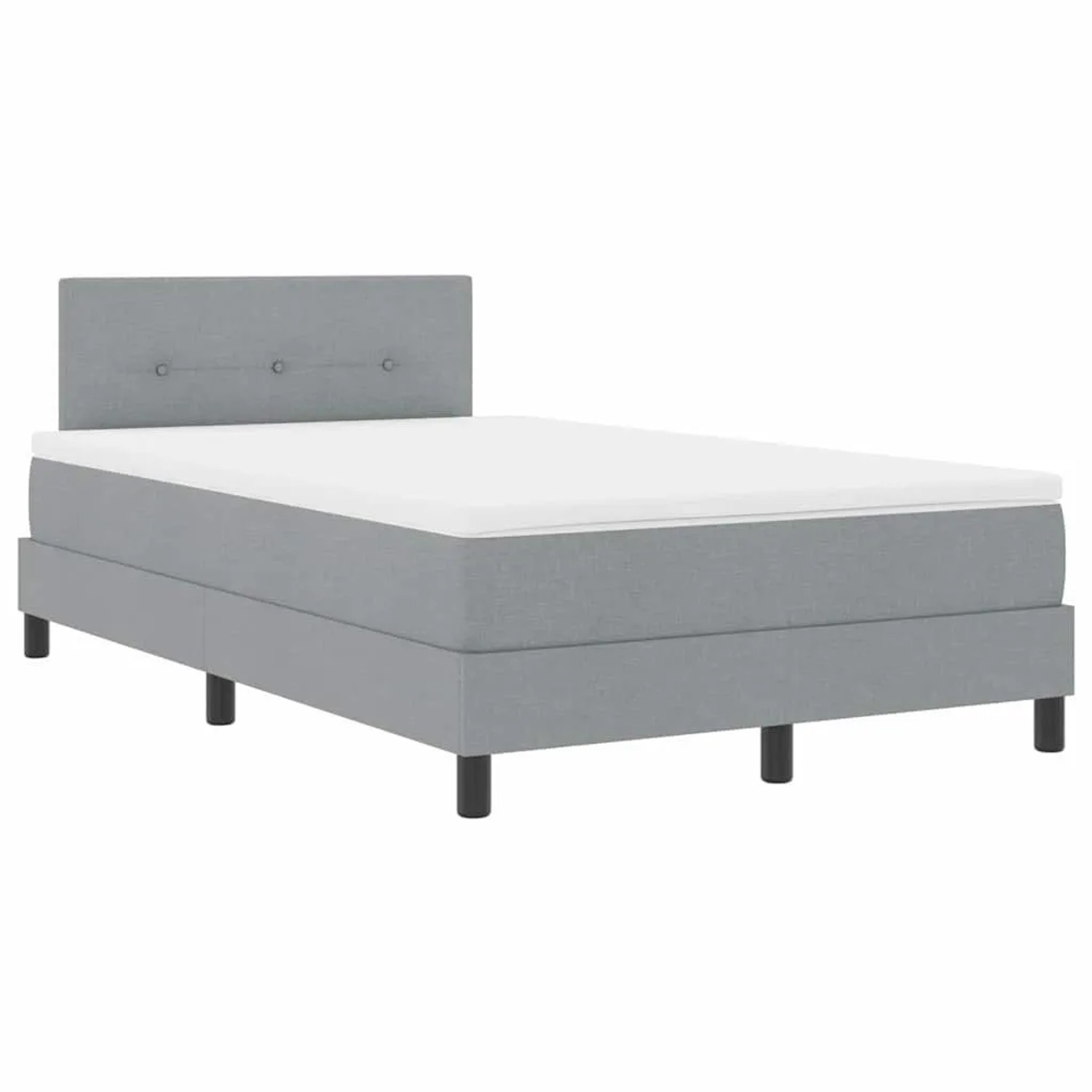 vidaXL Boxspringbett mit Matratze Hellgrau 120 x 200 cm Stoff 3342198 günstig online kaufen
