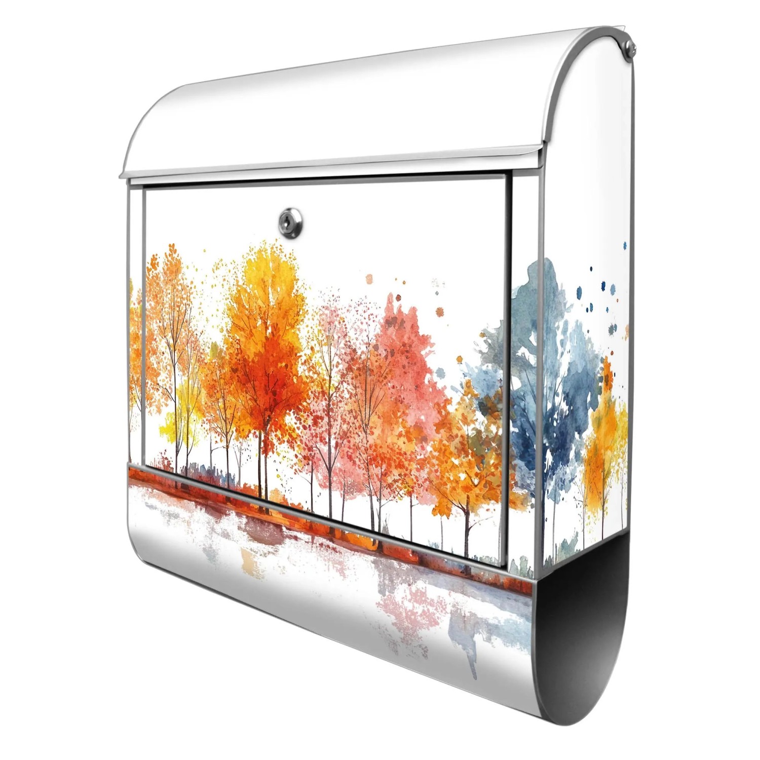 Banjado Design Briefkasten Silber Pulverbeschichtet 39x47x14cm 2 Schlüssel günstig online kaufen