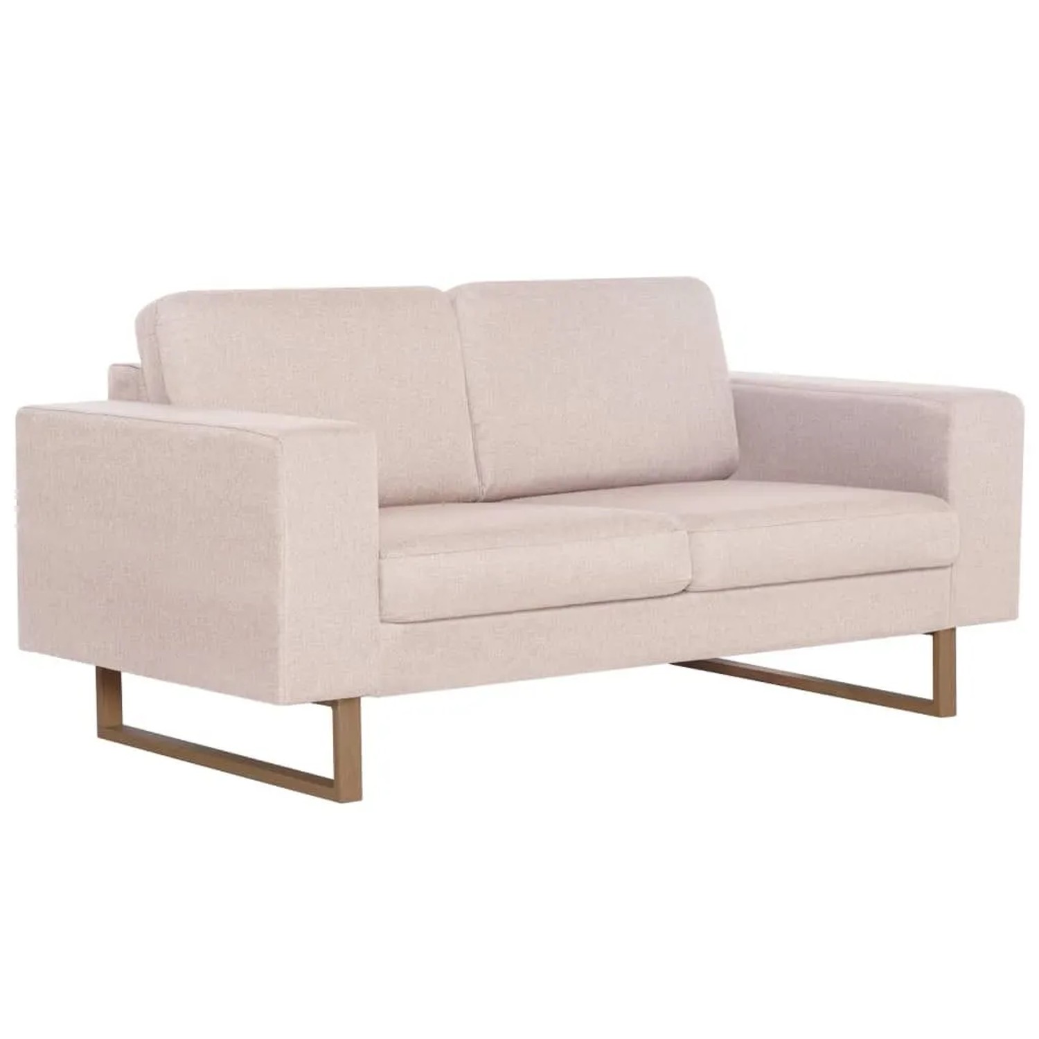 vidaXL 2-Sitzer-Sofa Stoff Cremeweiß 281381 günstig online kaufen