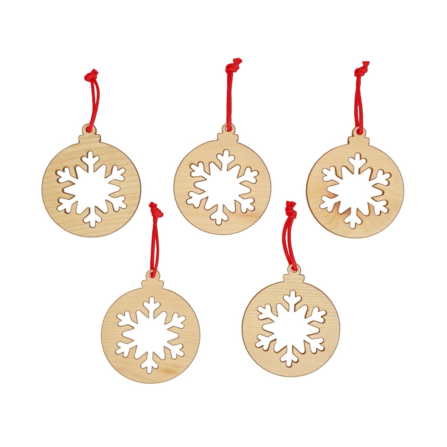 Erst-Holz Christbaumschmuck Holzschmuck Deko Schneeflocke